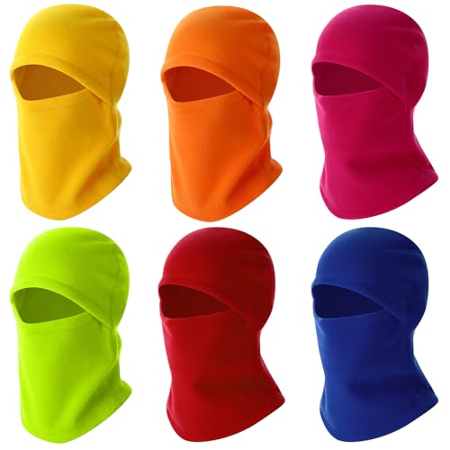 Chicingyou 6 Pcs Ski Mask for Men Full Face Cover Winter Warm Fleece Balaclava Windproof Thermal Winter Face Mask Cover - color: Color Series