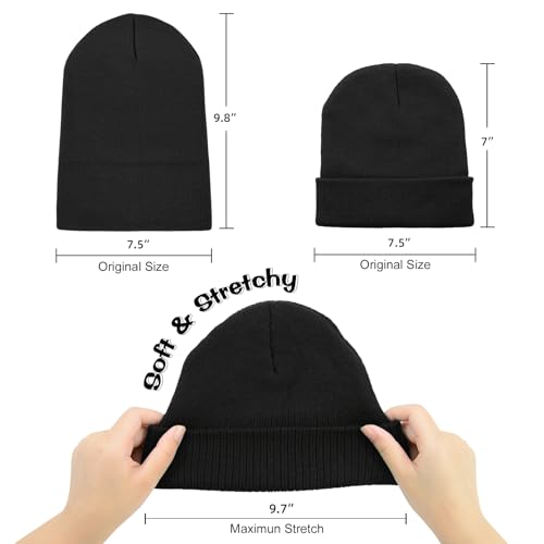 Century Star Kids Slouchy Beanie Halloween Costume Hat Winter Knit Cuff Toddler Boys Girls - color: Grey
