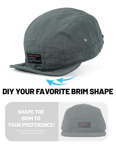 CLAPE Short Brim Baseball Cap 5 Panel Hat Soft Short Bill Trucker Cap Flat Snapback Hats Casual Outdoor Fitted Cap Dad Hats - color: Dy09-black