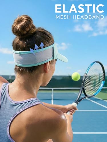 Sun Visor Hat for Women & Men UV Protection Lightweight Sports - color: Mint Green