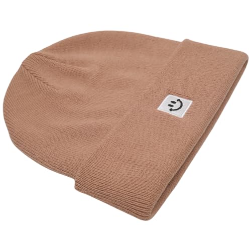 55cube Unisex Winter Beanie Hats Warm Thick Knit Cuffed Skullcaps - color: Apricot Crush