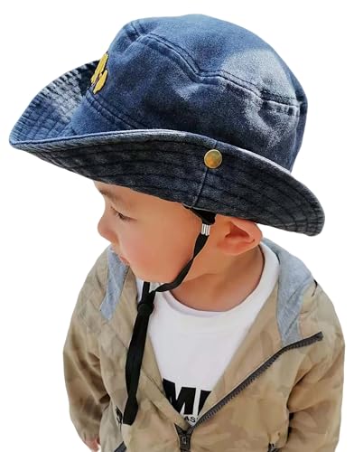Excavator Toddler Baby Bucket Hats for Kids UV Protection Beach Hat Kids Camping Fishing Hat for Boy 2-8 Years - color: Navy