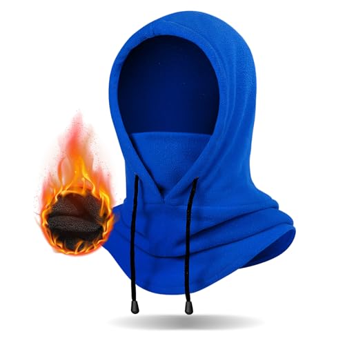 Winter Balaclava Ski Mask: Warm Fleece Hood Hats Face Cover - color: Kleinblue
