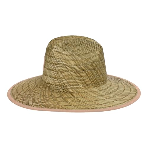 Roxy Girls' Tomboy Woven Straw Hat | Wide Brim | Adjustable | Sun Protection | Beach | Vacation | Natural - color: Impala