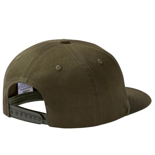 BASSDASH Embroidered Soft Top Flat Brim Duck Hat Snapback Cap for Hunting, Fishing, and Outdoor Activities - color: Army Green/Mallard