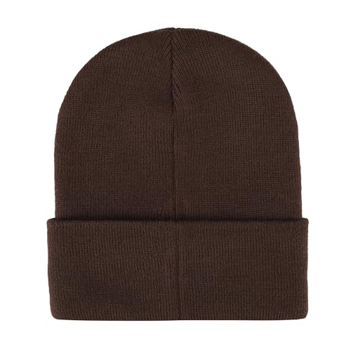 Levi's Mens All-Season Hero Beanie Soft Knit Cuffed Winter Hat, Warm & Comfortable Everyday Style - color: Chocolate