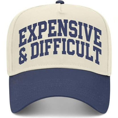 Expensive & Difficult Collegiate Hat - color: Navy/Natural