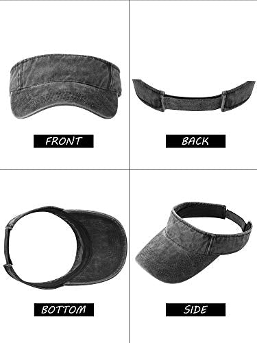 Geyoga 4 Pcs Adjustable Sport Sun Visor - color: Black, Gray, Khaki, Blue