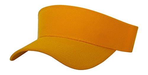 TOP HEADWEAR Solid Adjustable Blank Visor - color: Gold