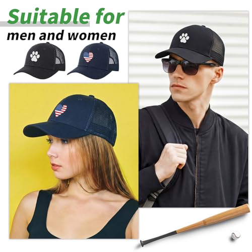 Suhine 24 Pcs Blank Trucker Hat Bulk,Unisex Baseball Cap - color: Black Blue Gray