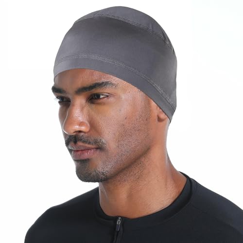 Cooling Skull Caps for Men Hard Hat Helmet Liner Cycling Cap Running Beanie - color: 1pcs Gray