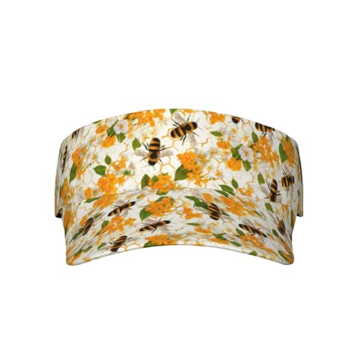 Unisex Adjustable Sports Sun Visor - color: Bees