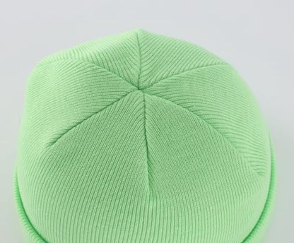 Home Prefer Mens Winter Hats Acrylic Knit Cuff Beanie Cap Warm Womens Beanie Hat - color: Light Green
