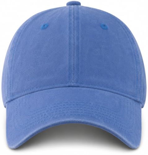 TSSGBL Vintage Cotton Washed Baseball Cap S to XXL Unstructured Low Profile Adjustable Distressed Dad Hat for Men Women - color: Blue(washed), size: Medium-Large