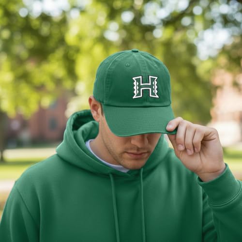 Desert Cactus University of Hawaii Embroidered Baseball Hat Cap - color: Green