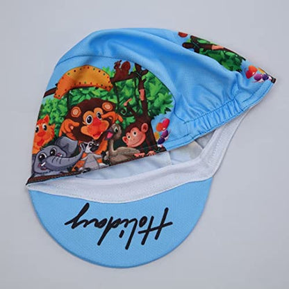 Funny Cycling Cap - Polyester Skull Cycling Hat-Under Helmet -Cartoon Cycling Helmet Liner Breathable&Sweat Uptake - color: Fuu-ee