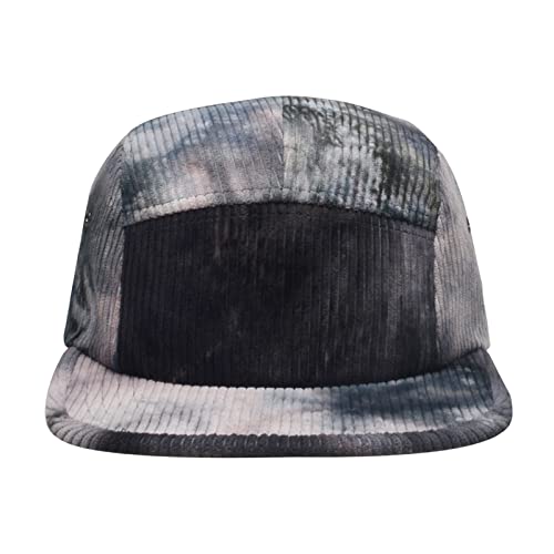5 Panel Camper Hat | Multi-Color Unique Designs | Caps for Men & Women | Large or X-Large - color: Black Gray Corduroy, size: 7 1/4-7 3/8