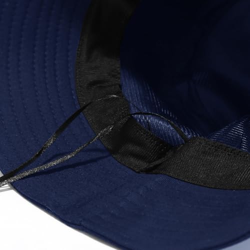 Bucket Hat Beach Sun Hat Fishing Hat for Women Men, Summer Outdoor Travel Packable Fisherman Hat - color: Navy