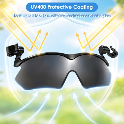 DEECOZY Outdoor Polarized Sunglasses, Clip Cap Sports Sunglasses,UV400 Sunglasses for Mens Womens Fishing Cycling Hiking - color: Grey