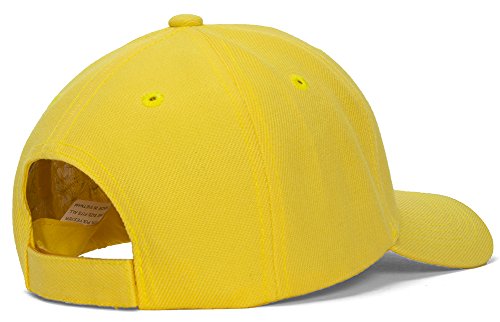 TOP HEADWEAR Adjustable Baseball Structured Cap Hat - color: Banana Yellow