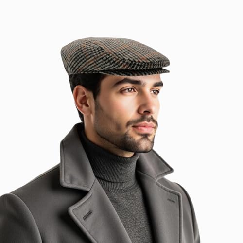 Newsboy Cap for Men/Women Newsboys Hat Men Beret Hats Soft & Comfortable Dress Beret Fashionable Caps for Daily Wear - color: Green-brown, size: Medium