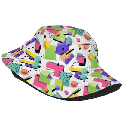 Bucket Hat for Men Women Packable Sun Hats Fisherman Outdoor Summer Travel Hiking Beach Caps - color: 8090s White