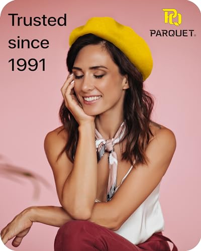 Parquet Solid Color French Beret Hat. Classic French, Casual and Chic Lightweight Cap for Women - color: Yellow