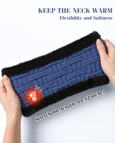 Loritta 3-Pieces Winter Hats for Women Warm Scarf Touchscreen Gloves - color: Blue