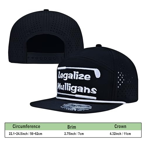 Funny Golf Hats,Funny Golf Gifts for Men,Golf Rope Hat for Men - color: 1.black-1
