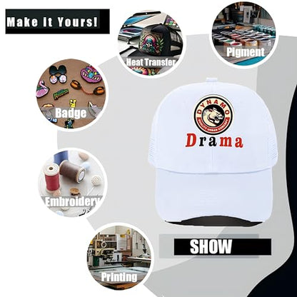 ZH 12 Pack Mesh Trucker Hats, Bulk Baseball Caps for Men and Women, Trucker Cap Wholesale - color: White