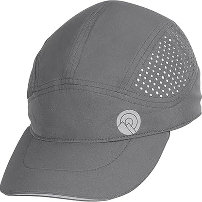 OutdoorEssentials Running Hat - Breathable Running Hats for Women & Men - Jogging Exercise Hiking Cap - Trail Baseball Tennis - color: Gray