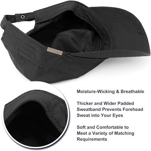 Loneshark Water Resistant Military Hat Quick Dry Cadet Cap Army Flat Top - color: Sport-logo-black