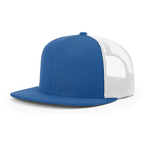 Richardson Unisex 511 Flatbill Trucker Adjustable Snapback Baseball Cap - color: Royal/White