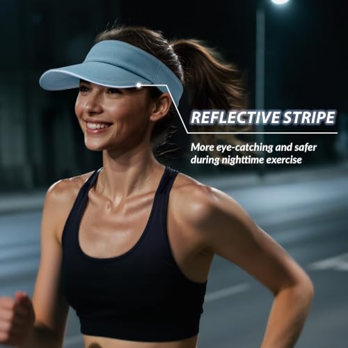 Sukeen Women's Adjustable Fit Runners Lightweight Comfort Performance Visor, Sports Sun Visor One Size Fits Most - color: Glacier Blue