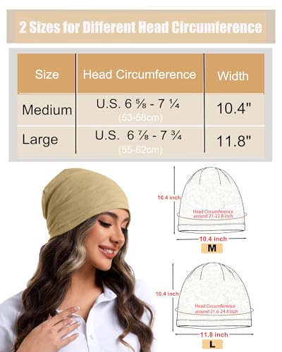 100% Cotton Summer Beanie for Men Women, Thin Soft Slouchy Beanies - color: 1pcs-sand Yellow, size: Medium