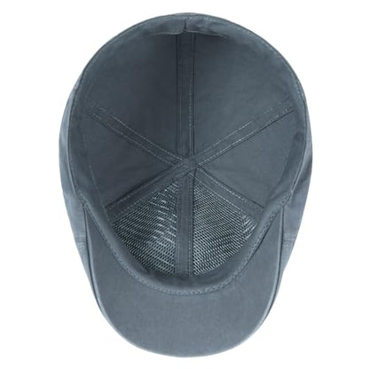 BOTVELA Men Cotton Ivy Irish Gatsby Cabbie Newsboy Cap - color: Grey, size: 7 1/2