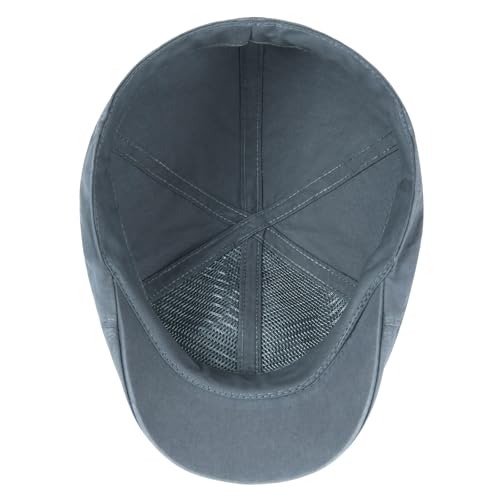 BOTVELA Men Cotton Ivy Irish Gatsby Cabbie Newsboy Cap - color: Grey, size: 7 3/4