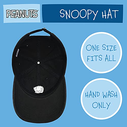 Concept One Unisex Adult Peanuts Snoopy Dad Hat, Adult Cotton Adjustable Baseball Cap with Curved Brim - color: Joe Cool
