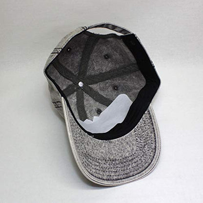 Heavy Washed Coated Canvas Wax-Look Adjustable Low Profile Men Women Baseball Cap - color: Snow Washed Charcoal Gray