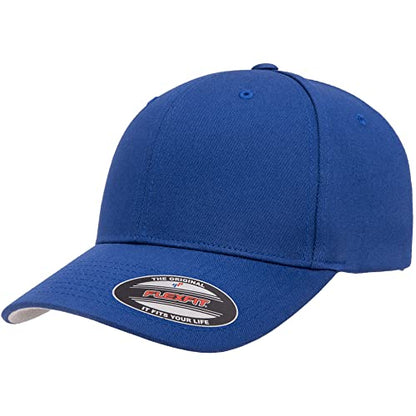 Flexfit 5001 Standard Cotton Twill 6-Panel Fitted Baseball Cap - color: Royal, size: Large-X-Large