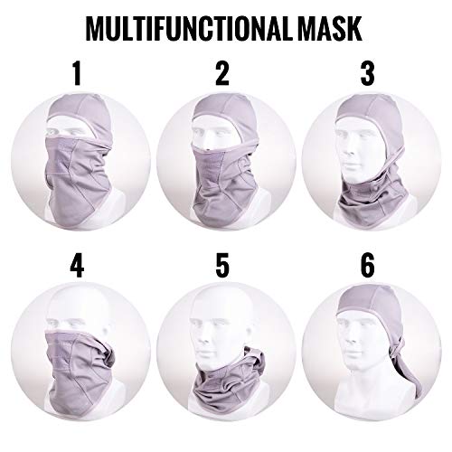 Ski Mask,Balaclava Mask,Wind Water Resistant for Cold Weather - color: Gray
