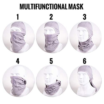 Ski Mask,Balaclava Mask,Wind Water Resistant for Cold Weather - color: Gray