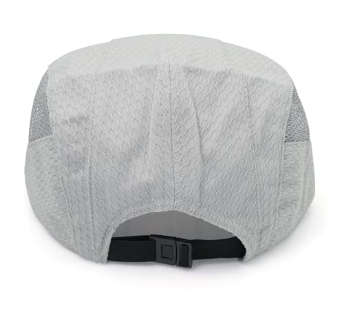 Mesh Cap Breathable Summer Newsboy Hat Adjustable Beret Ivy Cap Irish Cabbie Driving Fishing Hats - color: Light Gray