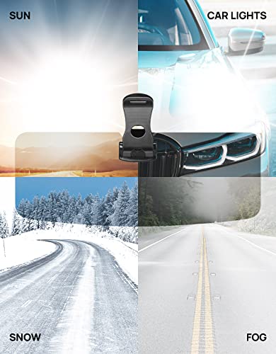 JOYTUTUS Polarized Sun Visor Extender for Full-Size SUVs and Sedans, Universal UV400 Car Visor Extension Anti-Glare Easy to Install, Protect from Glare/UV Ray/Stray Light - size: Medium 15"*6"