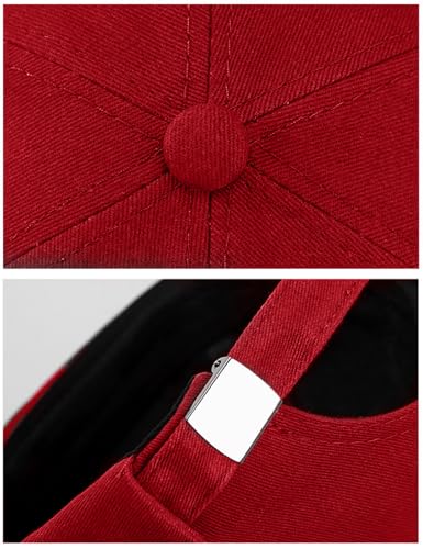 2 Pcs Mens Brimless Docker Cap Set - Retro Worker Sailor Skull Cap Beanie with Rolled Cuff - color: Red