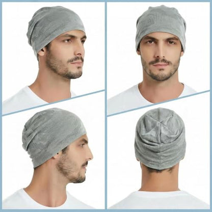 WTACTFUL Cooling Breathable Skull Cap Men Women, Sweat Wicking 1-2-4 Pack - color: 1 Piece - Linen Gray