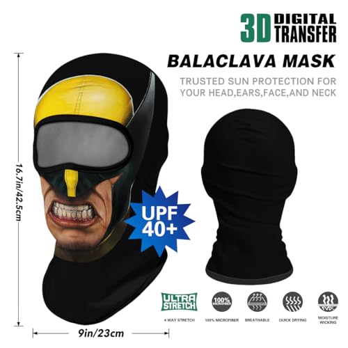 3D Balaclava Ski Mask Outdoor Headwear Mask Ghosts Skull Mask Men Women for Halloween Motorcycle Cycling Full Face Mask - color: Pattern 9 (3pcs)