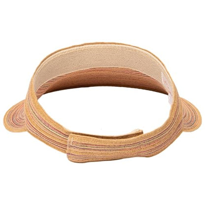 San Diego Hat Company Women's Mixed Braid Brim Visor with Velcro, Sun Hats for Women - color: Rust