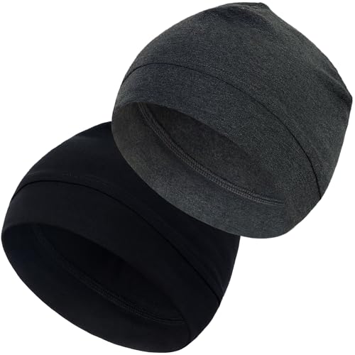 100% Cotton Skull Caps for Men Women, Sleeping Cap Beanie for Locs - color: Set a