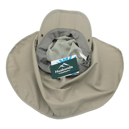 Hat with Neck Protection Detachable Multi-Purpose Summer Sun Hat Sun Protection Breathable Quick Dry UV Protection - color: Light Gray, size: Large